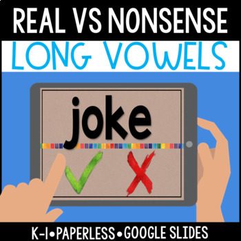 Preview of Magic E Real Words vs Nonsense: Interactive Google Slides