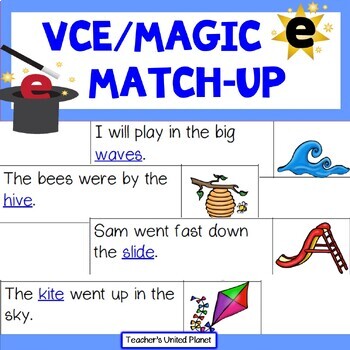 Preview of FREE Magic E - VCe Fluency Match-Up Activity - Science of Reading/OG