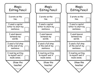 FREE Magic Editing Pencil  by Mrs N s Classroom TpT