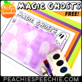 Magic Ghosts White Crayon and Watercolors by Peachie Speechie