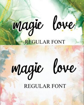 Preview of Magic Love Script Font Brimming with Enchantment Elegant script font