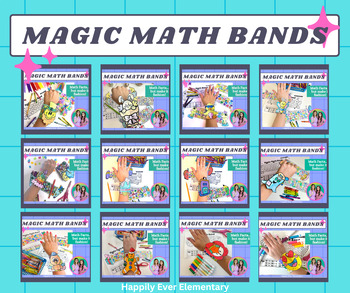 Preview of Magic Math Bands | GROWING BUNDLE | Math Fact Practice | Paper Bracelets