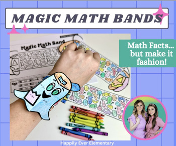 Preview of Magic Math Bands | Halloween Spooky Math Fact Bracelets | October Fall