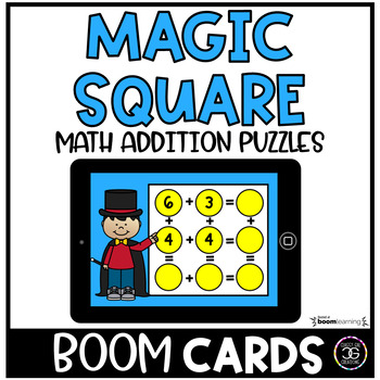 Preview of Magic Square Math Addition Puzzles BOOM™ Digital Task Cards