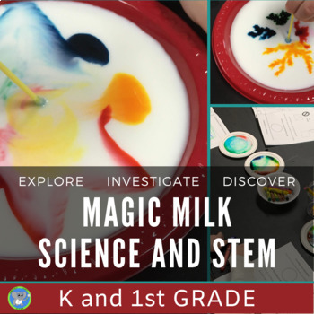 Preview of Magic Milk Color Science Experiment | St Patricks Day Rainbow Activity Grade K 1