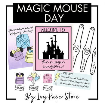 Preview of Magic Mouse Day Room Transformation Decor and Activities Set