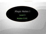 Magic Notes Level 3 Middle C D E.  A Music Reading Program