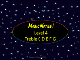 Magic Notes Level 4 C D E F G  Note Naming Flash Cards