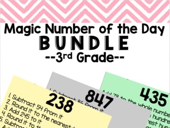 Preview of Magic Number of the Day Spiral Review Bundle