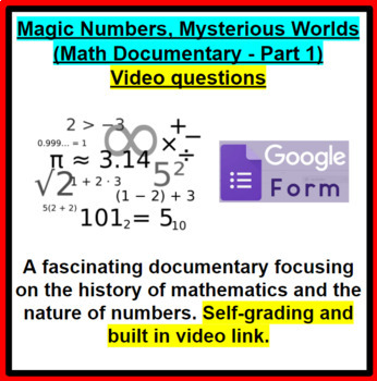 Preview of Magic Numbers, Mysterious World of Maths - Part 1 (GOOD SUB PLAN or DISTANCE ED)