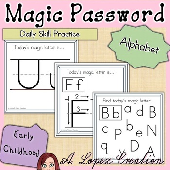 Preview of Magic Password - Alphabet Set, Daily Letter Practice