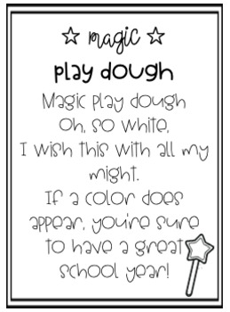 Magic Dough First Day of School Templates – Mrs Learning Bee