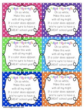Magic Dough First Day of School Templates – Mrs Learning Bee