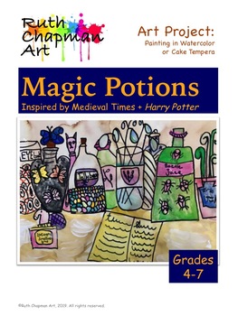 Preview of Magic Potions Inspired by Medieval Apothecaries + Harry Potter: Art Lesson