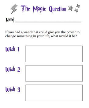 Magic Question Brick Wands Activity by The Brick Counselor | TpT