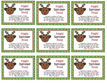 Magic Reindeer Food Labels by TheStuffPlace | TPT