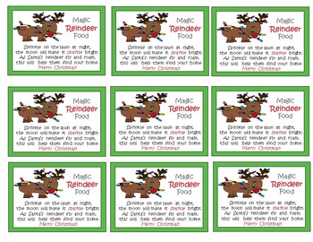 Magic Reindeer Food Labels By Thestuffplace 