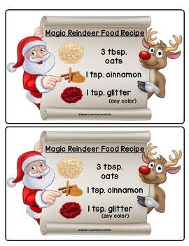 Magic Reindeer Food Recipe Cards and Labels by Ceslee Loves Preschool