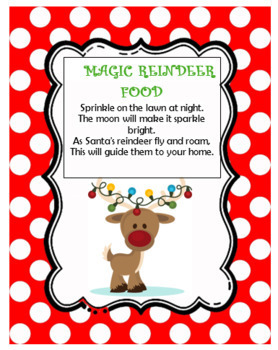 Magic Reindeer Food Tags by Cristen Bradshaw | Teachers Pay Teachers