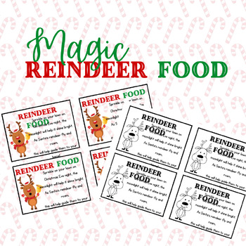 Magic Reindeer Food Tags! - Holiday activity by Cheeky Counseling Corner