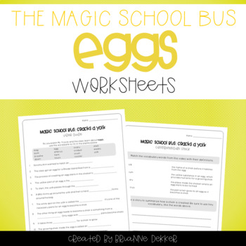 Preview of Magic School Bus Cracks a Yolk - Eggs Worksheets