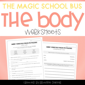Preview of Magic School Bus Flexes Its Muscles - The Body Worksheets