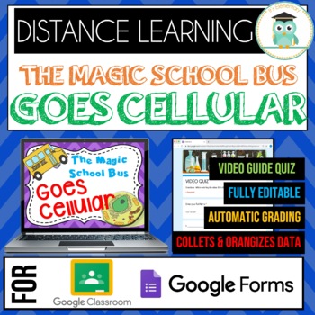 Preview of Magic School Bus GOES CELLULAR Quiz Google Classroom Forms Distance Learning 