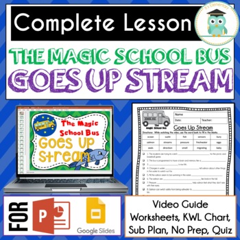 Preview of Magic School Bus GOES UPSTREAM Video Guide, Sub Plan, Worksheets, MIGRATION