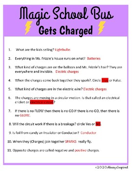 Magic School Bus- Get Charged (Electricity) by AlwaysInspired | TpT