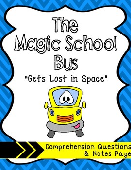 Preview of Magic School Bus "Gets Lost in Space": Video Questions & Note Page