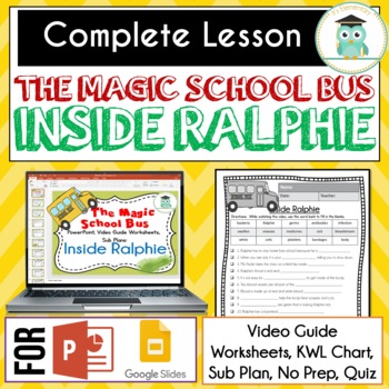 Preview of Magic School Bus INSIDE RALPHIE Video Guide, Sub Plan, Worksheets, Lesson, GERMS