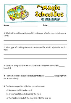 Preview of Magic School Bus: In the Arctic Questions