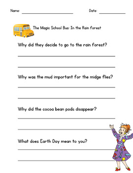 Preview of Magic School Bus- In the Rainforest