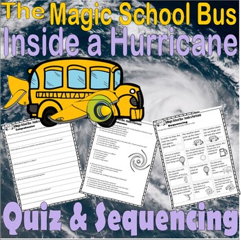 Preview of Magic School Bus Inside a Hurricane Reading Quiz Test & Story Scene Sequencing