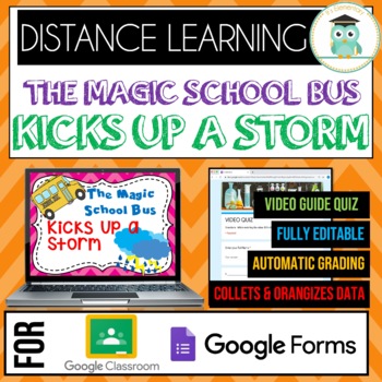 Preview of Magic School Bus KICKS UP A STORM Quiz Google Classroom Distance Learning 