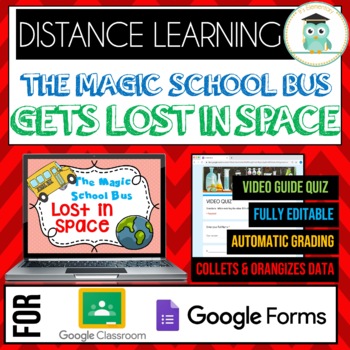 Preview of Magic School Bus LOST IN SPACE Quiz Google Forms Classroom Distance Learning 