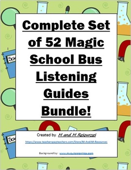 Preview of Magic School Bus Listening Guides- COMPLETE SET