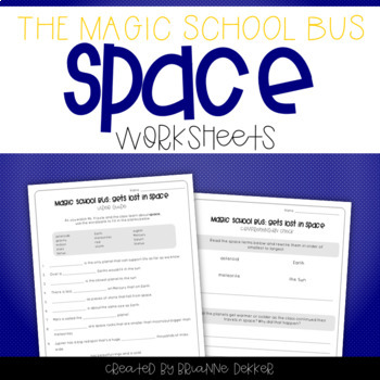 Preview of Magic School Bus Lost in Space - Planets Worksheets