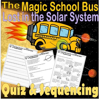 Preview of Magic School Bus Lost in the Solar System Reading Quiz Test & Story Sequencing