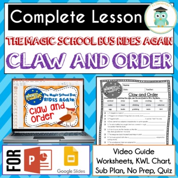 Preview of Magic School Bus Rides Again CLAW AND ORDER Video Guide BIRD ADAPTATIONS