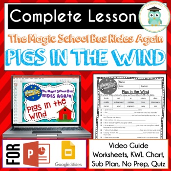 Preview of Magic School Bus Rides Again PIGS IN THE WIND Video Guide ENGINEERING