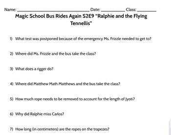Preview of Magic School Bus Rides Again  S2E9  “Ralphie and the Flying Tennellis” WS