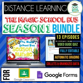 Preview of Magic School Bus SEASON 1 BUNDLE Video Guide Google Forms Quiz
