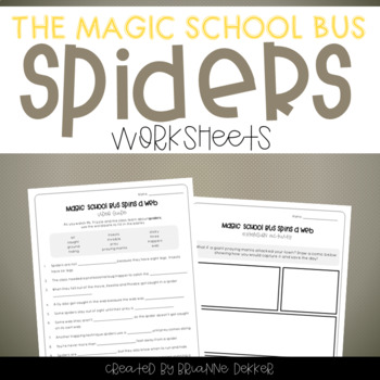 Preview of Magic School Bus Spins a Web - Spiders Worksheets