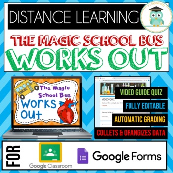 Preview of Magic School Bus WORKS OUT Quiz Google Classroom Forms Distance Learning 