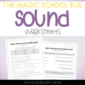 Preview of Magic School Bus in the Haunted House - Sound Worksheets