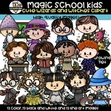 Magic School - Cute Wizards and Witches Clipart