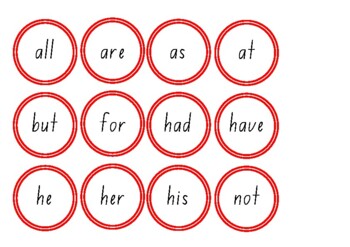 Magic Sight Words Word Fans - Red Words by Inspire to Educate | TpT
