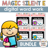 Magic Silent e Long Vowels Spring Digital Word Work Center
