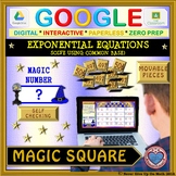 Magic Square: Solve Exponential Equations Common Base (Goo